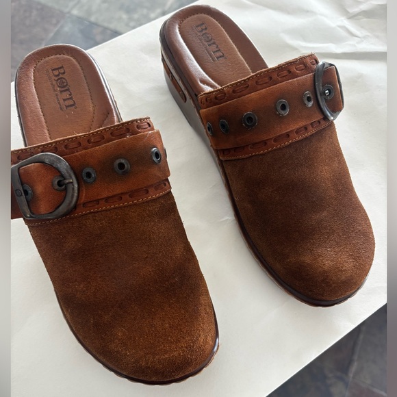 Born Brown Women's Mules with Buckle - Picture 5 of 6